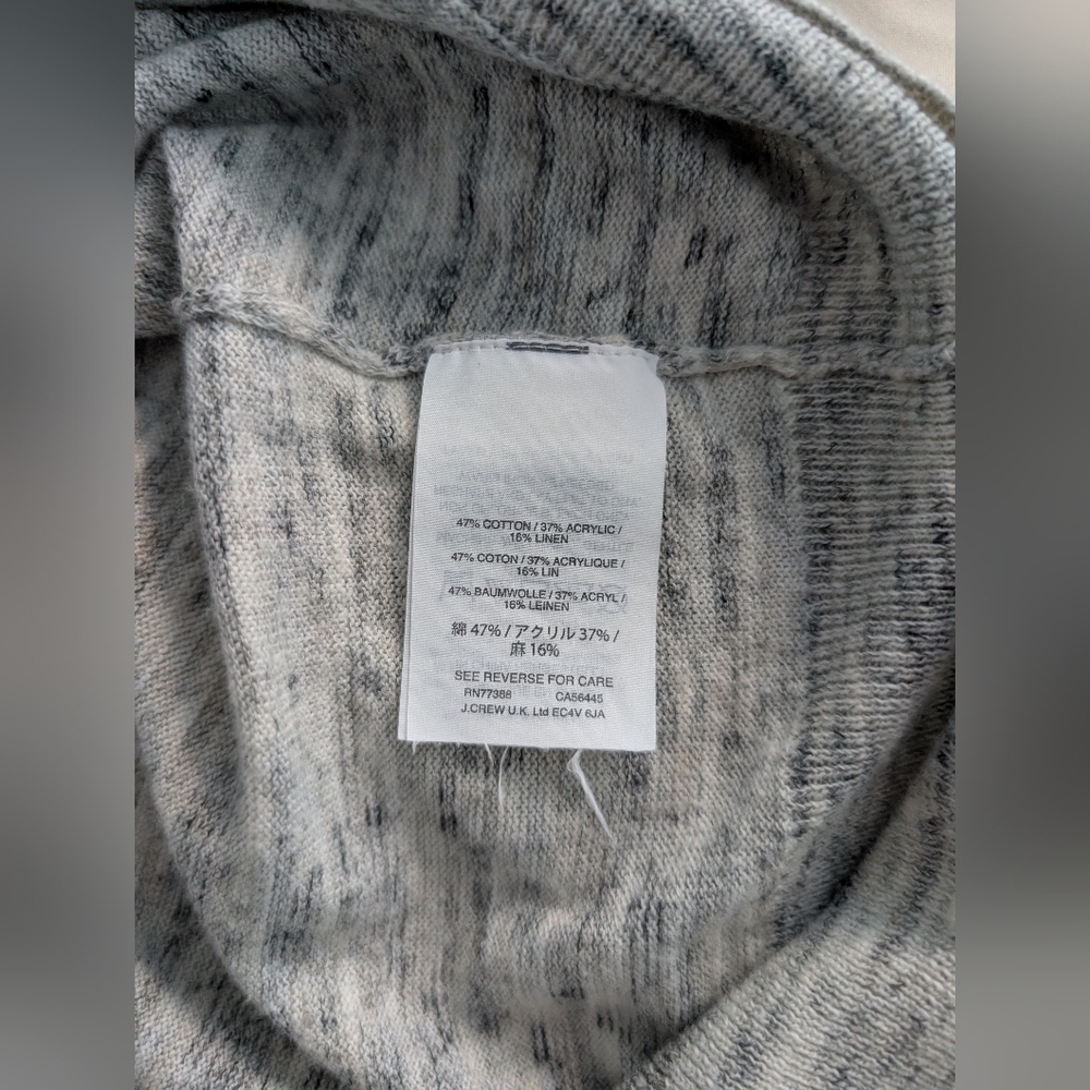 J.Crew Men’s Gray Heather Lightweight Sweater Small Crewneck Pullover Casual - Picture 4 of 7